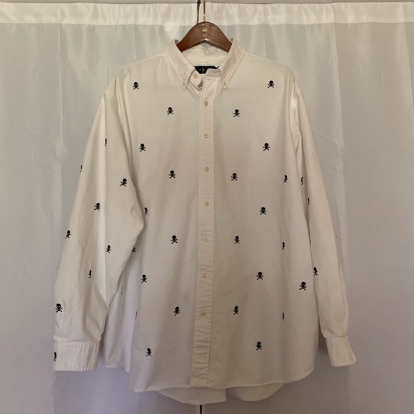 POLO RL Men’s Big & Tall (3XB) Skull & Bones Shirt - Picture 2 of 2